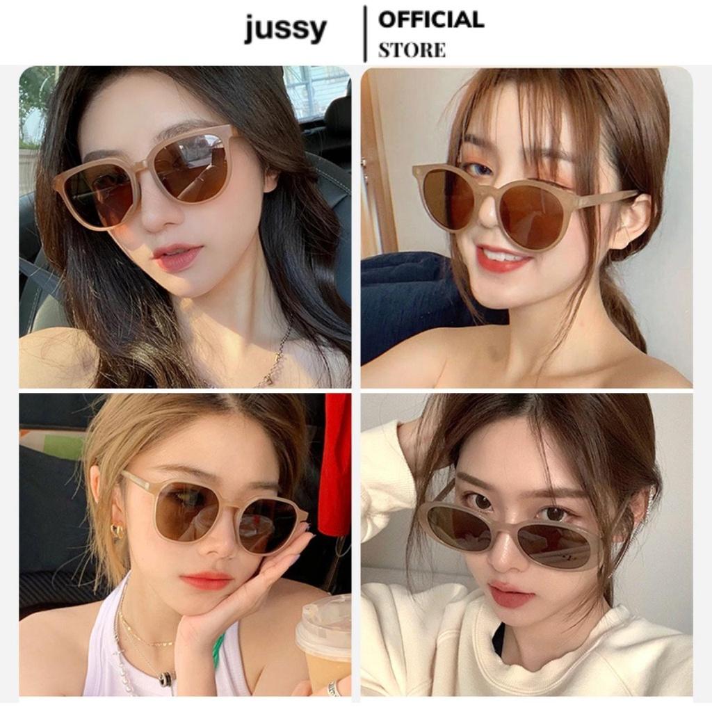 Kính Mát Nữ Jussy Fashion Kiểu Kính Râm Ulzzang Phong Cách Cổ Điển Nhiều Màu Che Bụi, Chống Bức Xạ Của Ánh Nắng Hiệu Quả