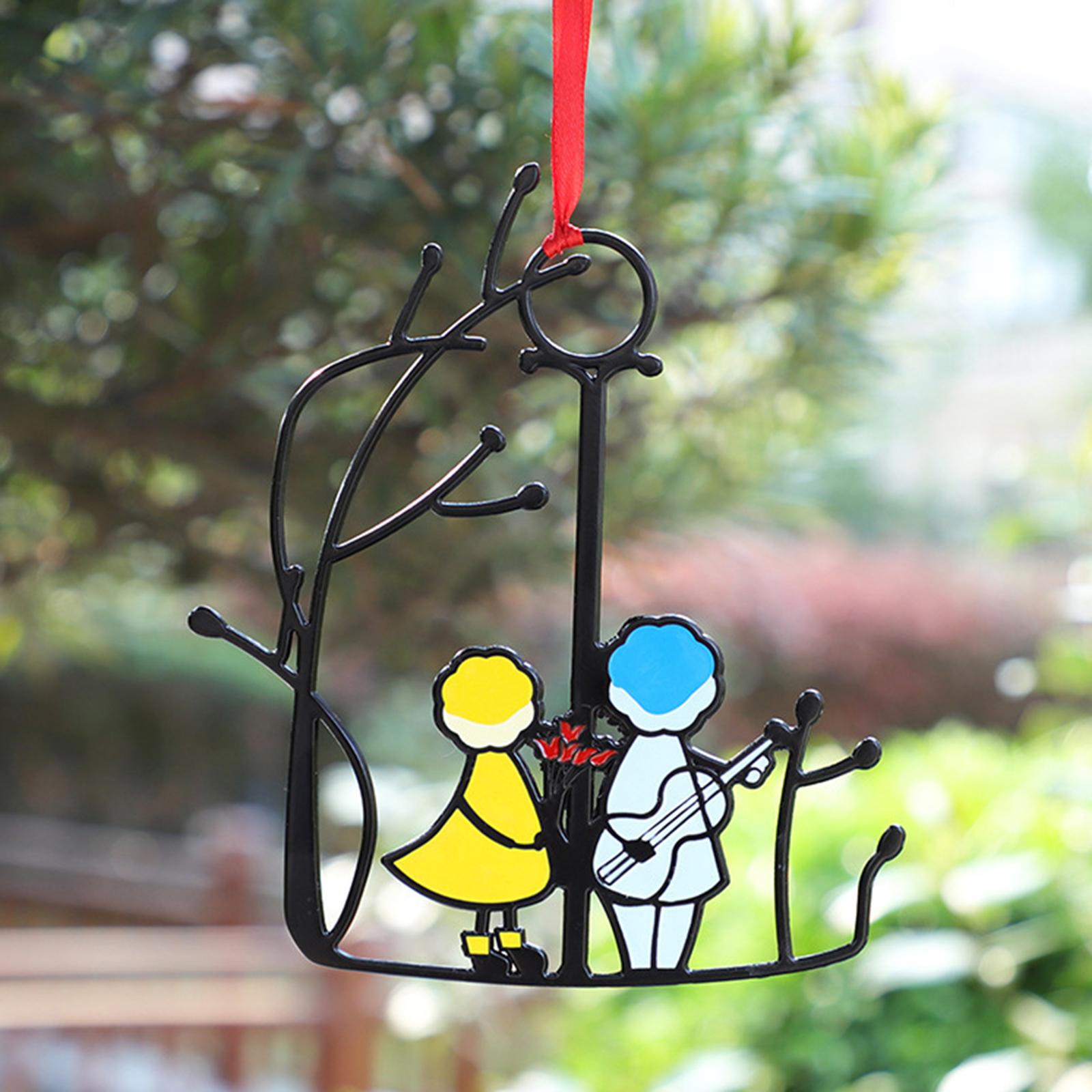 Suncatcher with Love Window Panel Pendant Hanging Decor