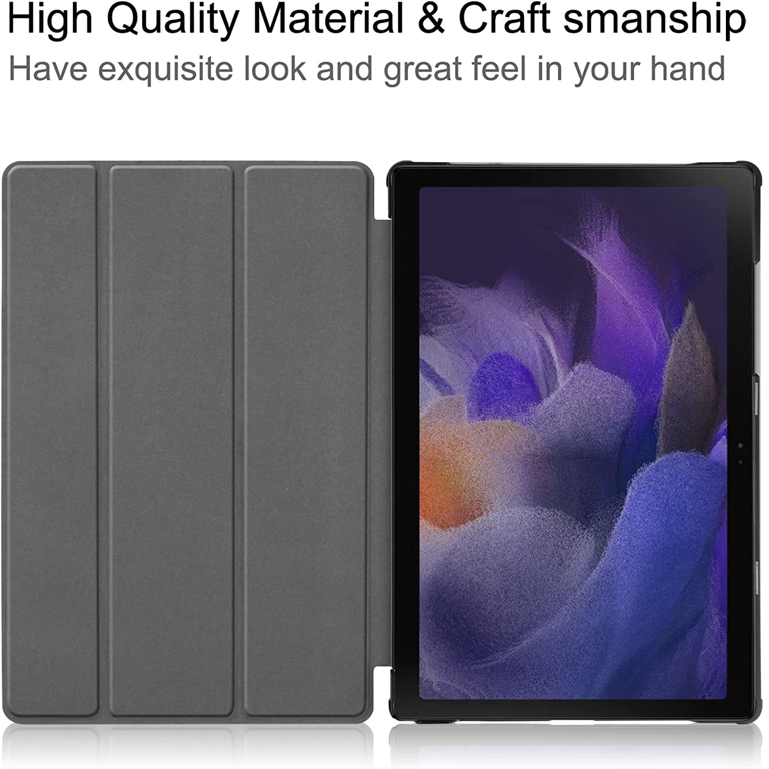 Bao da chống sốc cho Samsung Galaxy Tab A8 10.5 inch 2022 (SM-X200 / X205 / X207) hiệu HOTCASE thiết kế siêu mỏng hỗ trợ Smartsleep, gập nhiều tư thế, mặt da siêu mịn - hàng nhập khẩu