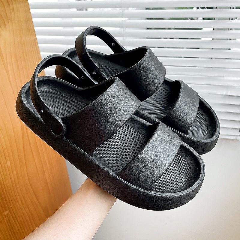 Hàng QC Sandal Đế bánh Mì 3cm Êm Chân Quai Trơn Đeo Được 2 Kiểu G157