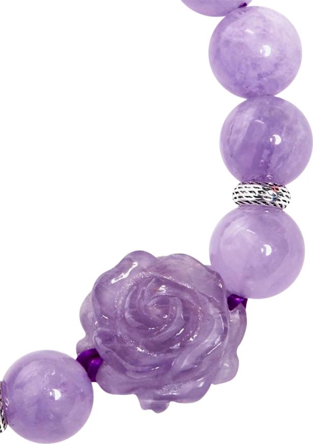 Vòng Thạch Anh Tím Ngọc Phối Hoa Mẫu Đơn Ngọc Quý Gemstones VT6