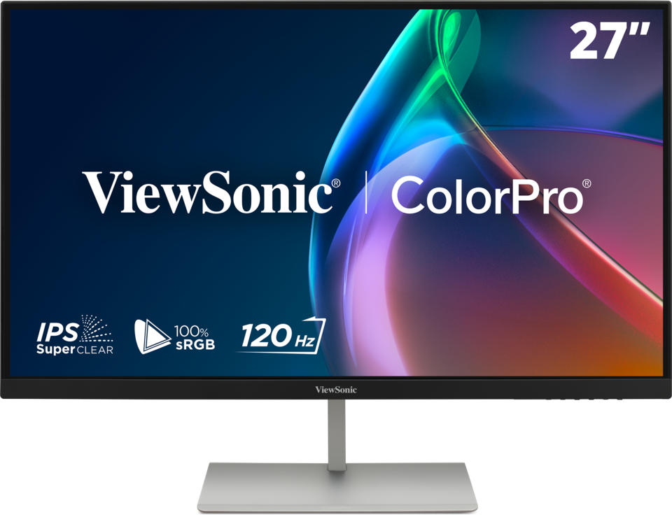 Màn Hình Đồ Hoạ Viewsonic VP2766-2K Màu Xám 27 inch, 120Hz, 2K, QHD, Chứng nhận Pantone Validated, USB-C 90W - Hàng Chính Hãng