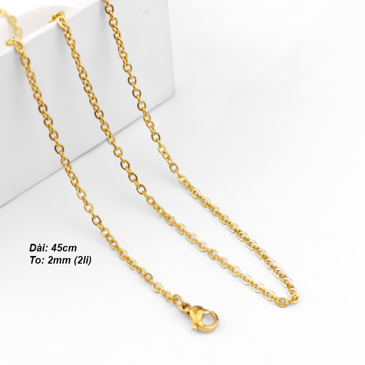 Dây chuyền nữ mắc xích tròn 2li  WDC157