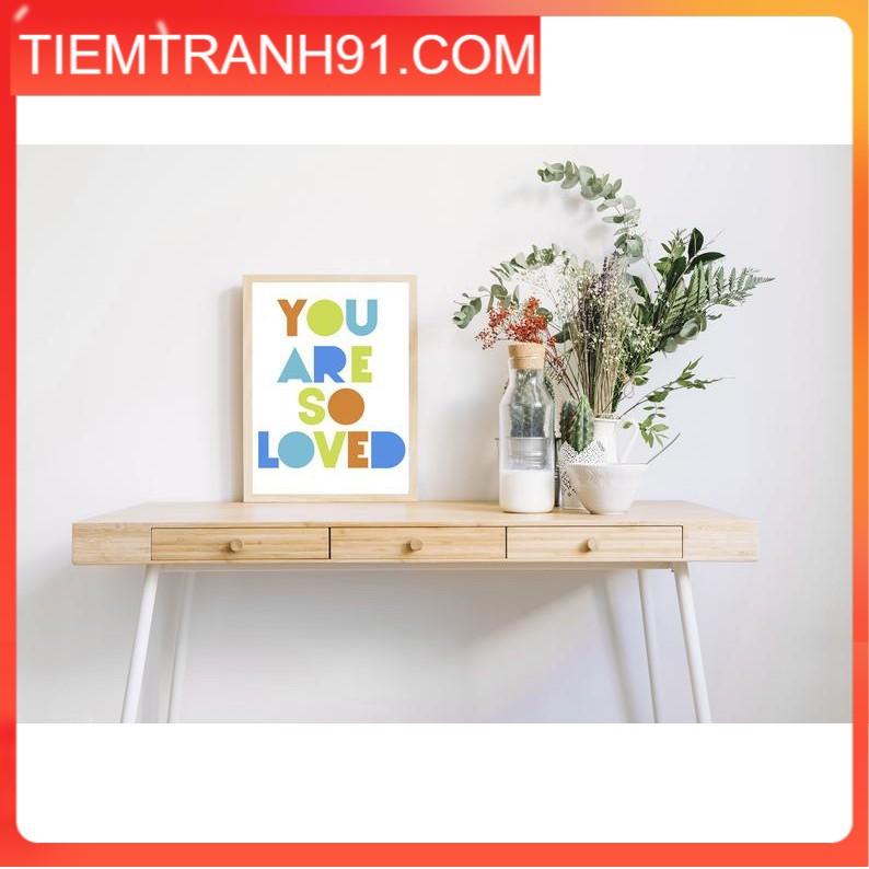 Tranh treo tường | Tranh cho bé-You Are So Loved Nursery Print 123 , tranh canvas giá rẻ