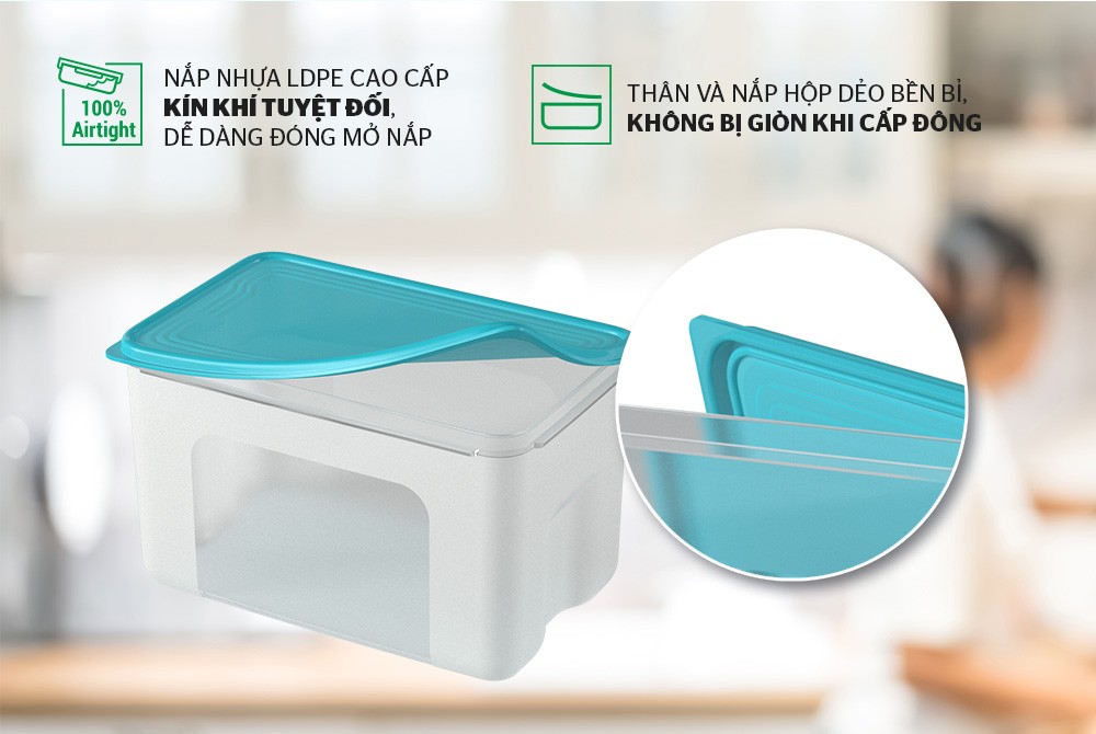 Bộ 4 hộp bảo quản thực phẩm SUNHOUSE Biozone KB-ST4P01