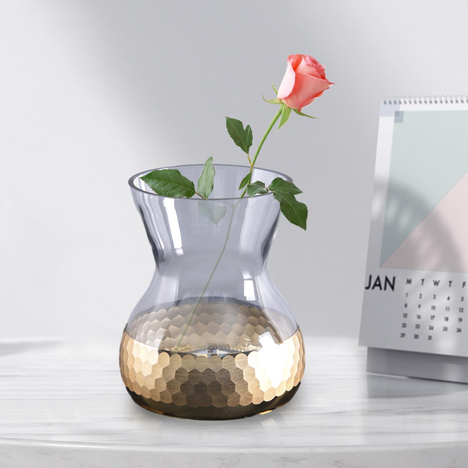 Flower Vase Glass Vase Bud Vase Modern Dried Flowers Holder Plants Vase Modern Vase for Indoor Office Wedding Bookshelf Party