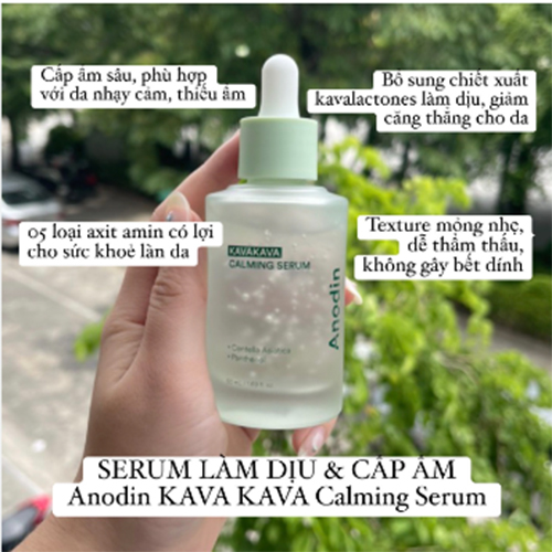 Serum cấp ẩm và làm dịu chiết xuất tinh chất rau má Kava Kaka Calming Anodin 50ml