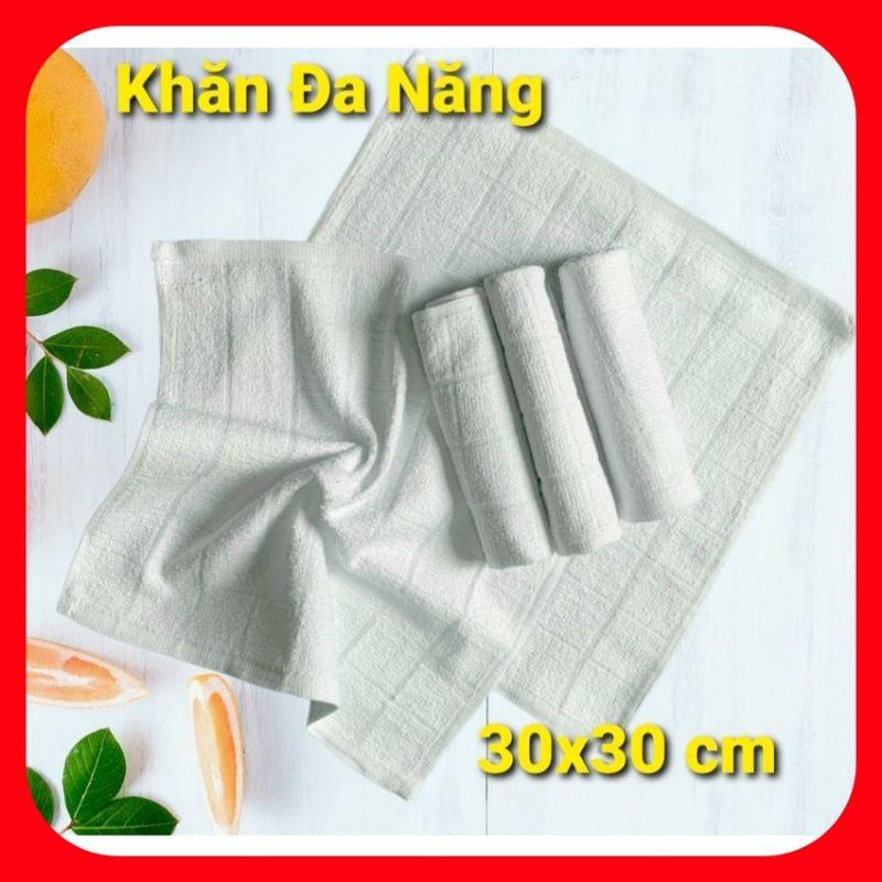 Khăn Vuông Đa Năng Trắng 30x30 cm Khăn Tay Khăn Trẻ Em