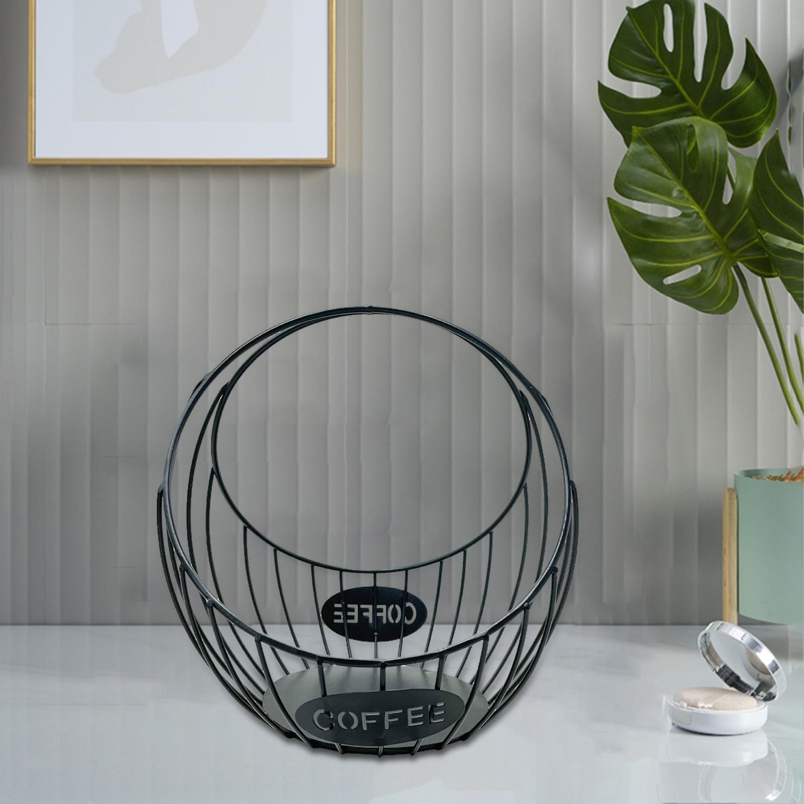 Coffee Pod Holder Organizer, cup holder   Holder Storage Basket , Gold