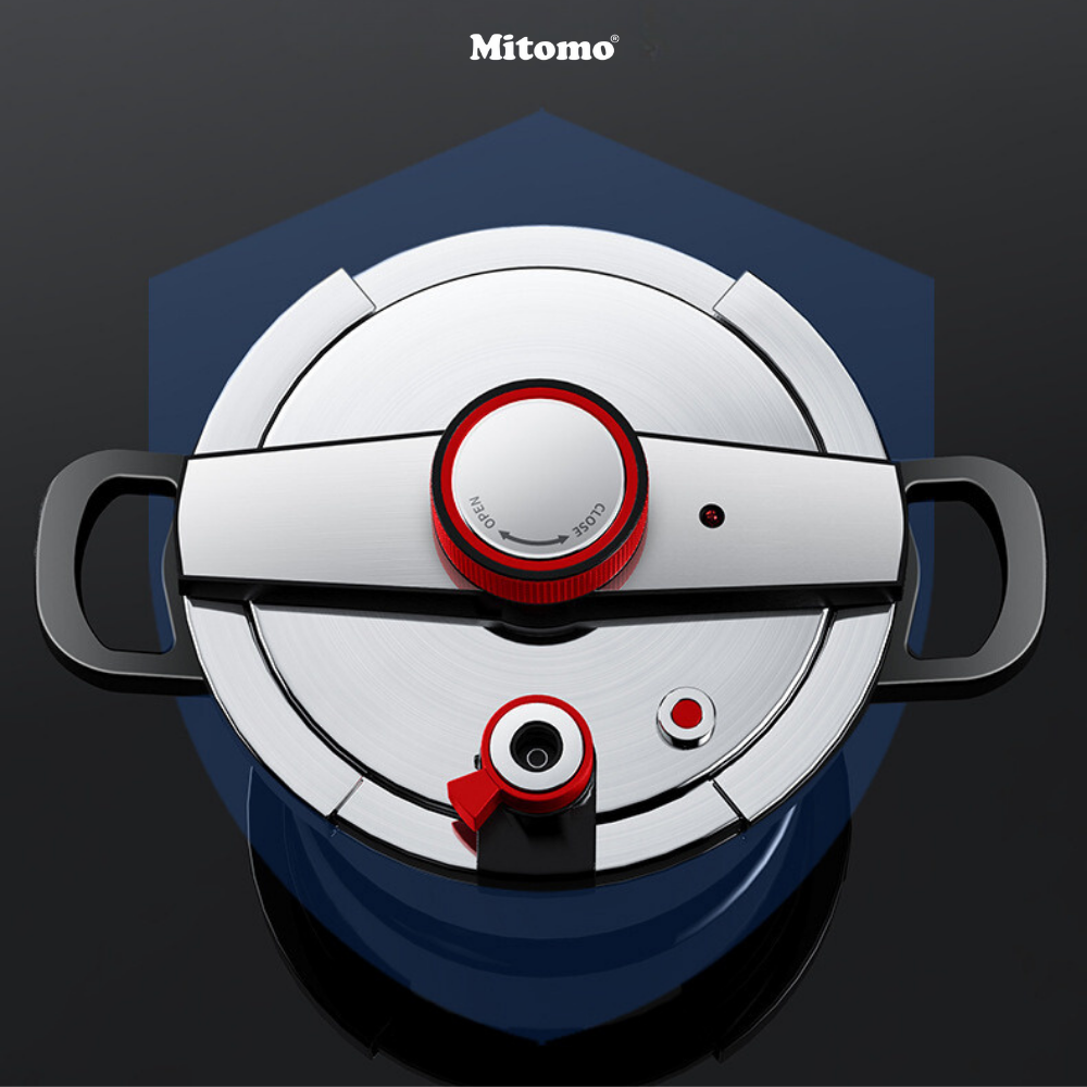 Nồi áp suất inox đáy từ cao cấp Mitomo 304AEU, nấu trên mọi loại bếp - Hàng chính hãng bảo hành 12 tháng