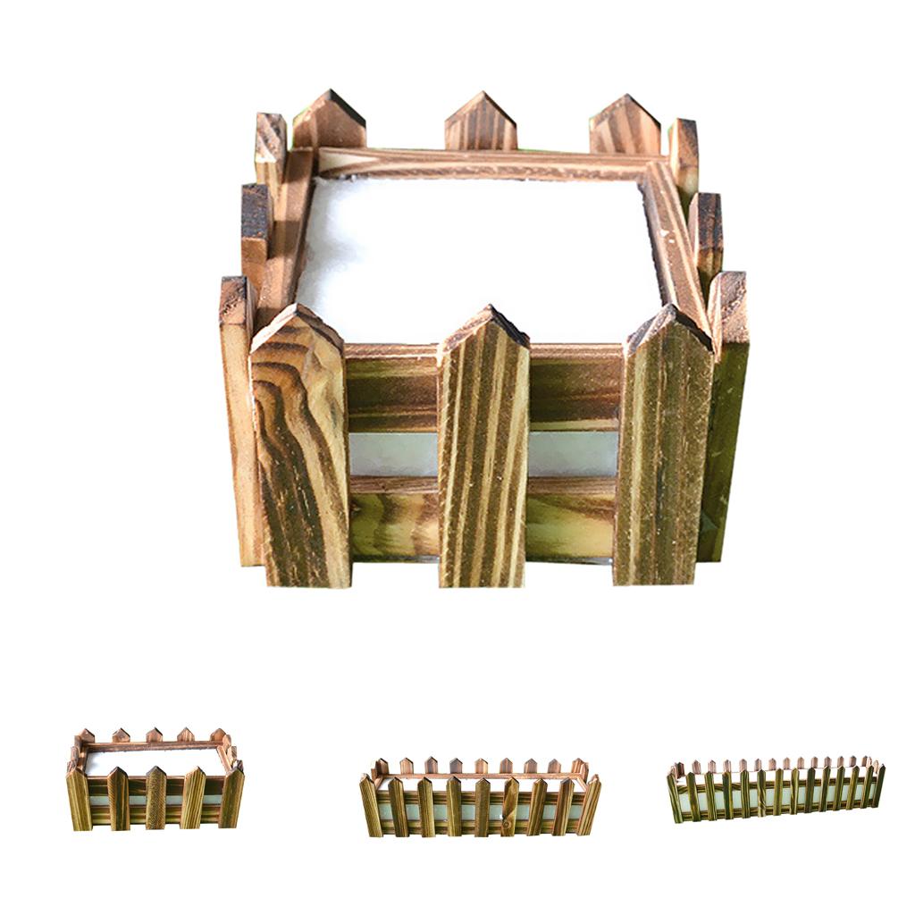 Vintage Wooden Flower Fence Storage for Home Garden Wedding Decor 10*10*7cm
