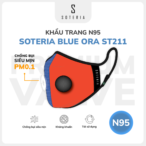 Khẩu trang thời trang Soteria Harmony - N95 lọc 99% bụi mịn 0.1 micro