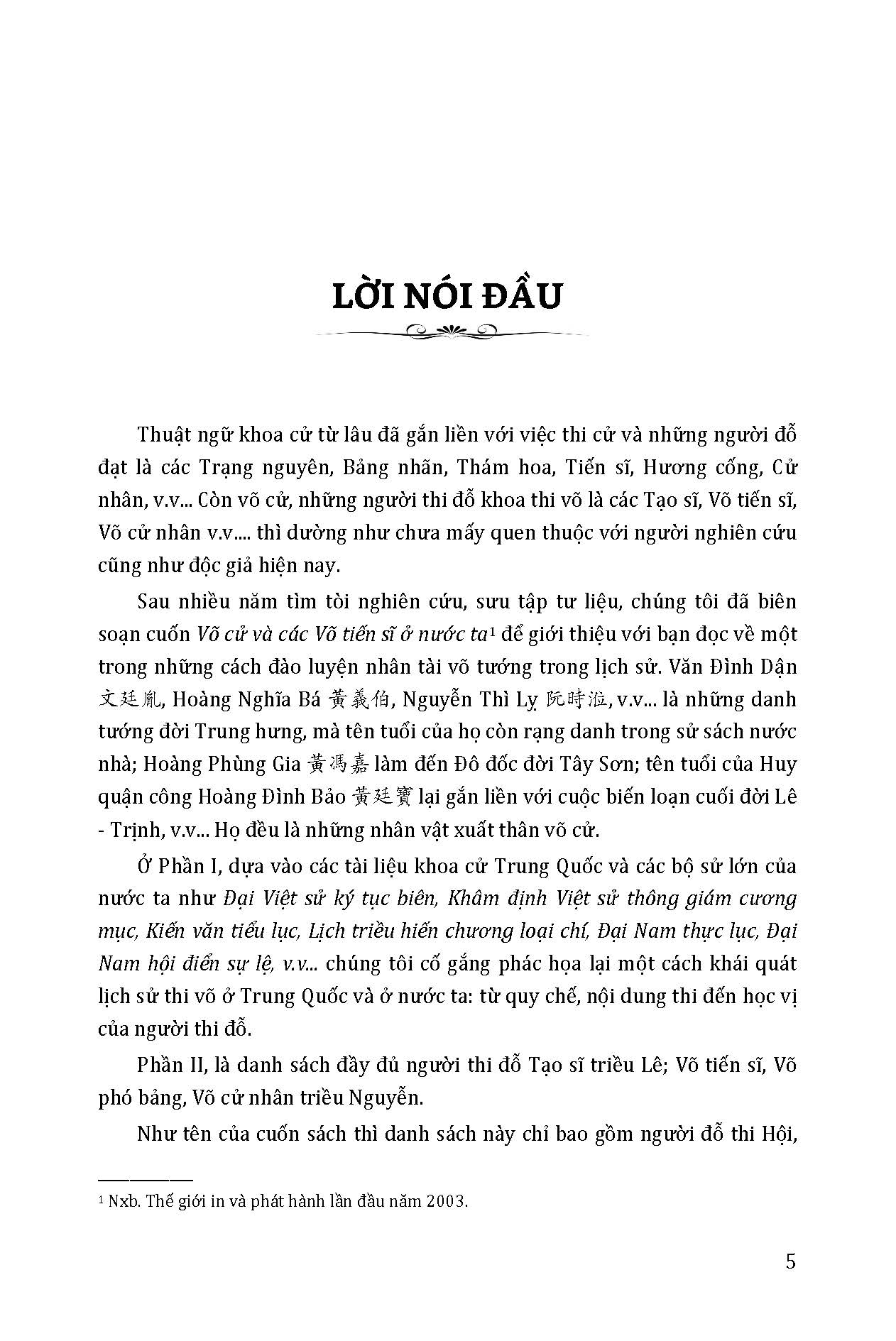 Võ Cử Và Người Đỗ Võ Khoa Ở Nước Ta