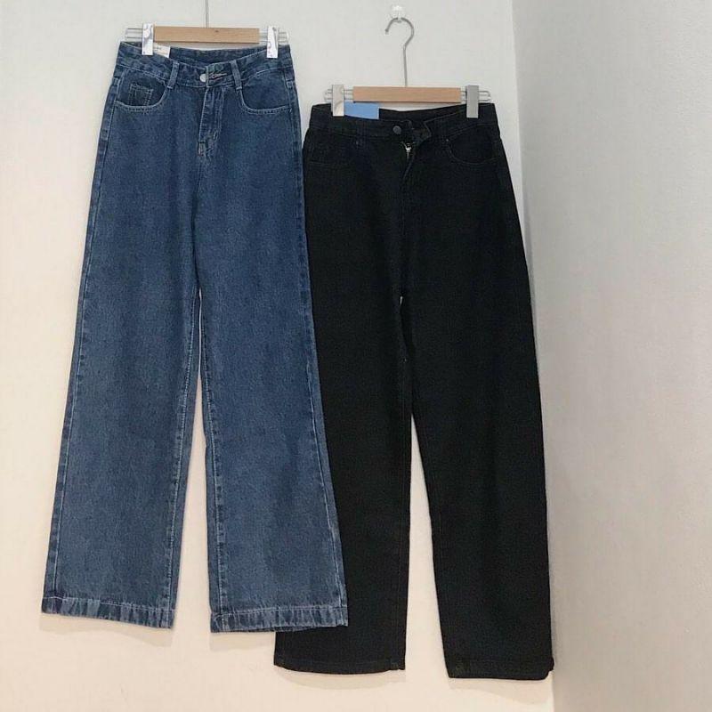 Quần Jeans ống rộng Ulzzang
