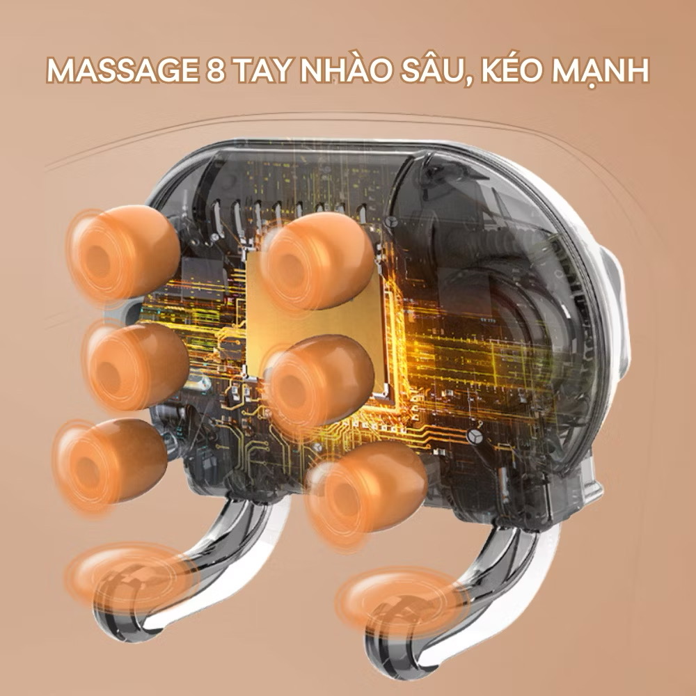 ￼Máy Massage Cổ Vai Gáy GAX-8D Healthy Care - Mô Phỏng Xoa Bóp Bàn Tay 8 Điểm Chạm Mới Nhất 2026