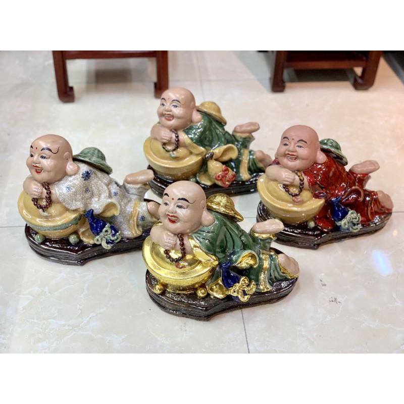Tượng di lạc nằm thư thái sứ Bát Tràng