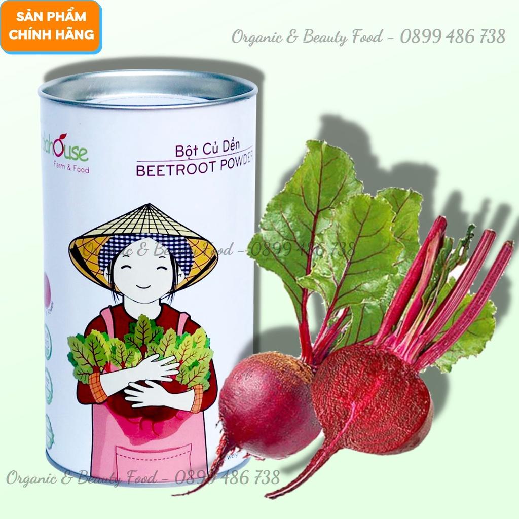 Bột Củ Dền Hữu Cơ Nguyên Chất Sấy Lạnh Dalahouse - Lon 120g - Hỗ trợ người bị gút, Thải độc gan, chống viên gan, điều hoà huyết áp ổn định.