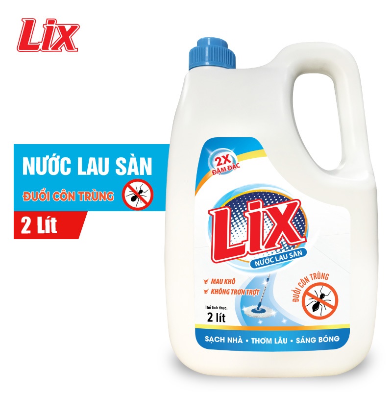 Nước lau sàn Lix đuổi côn trùng 2 lít NLS2