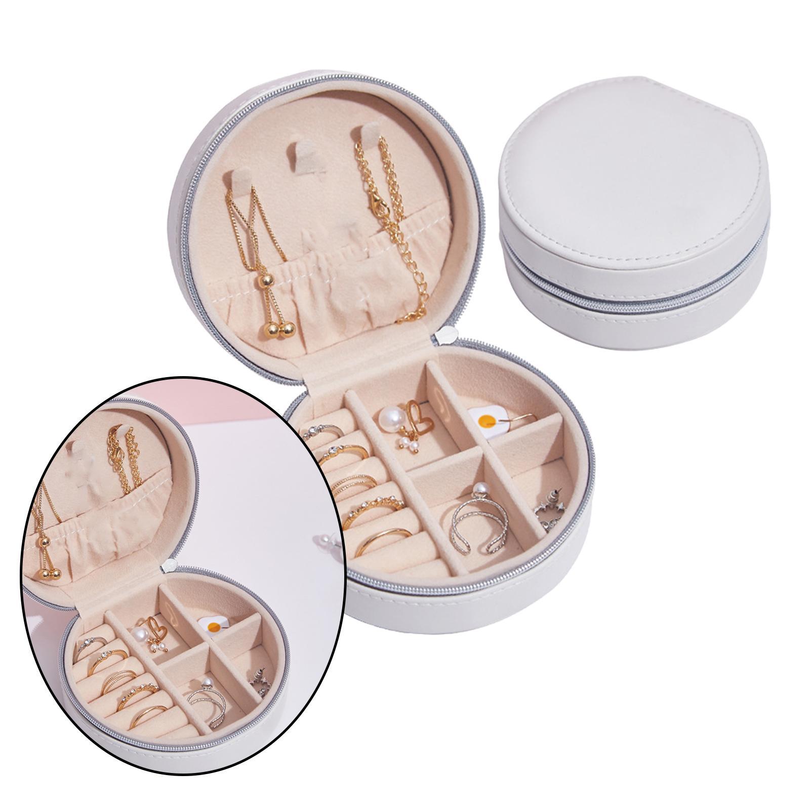 Small Jewelry Box Rings Earrings Necklace Organizer Holder Case Accessories