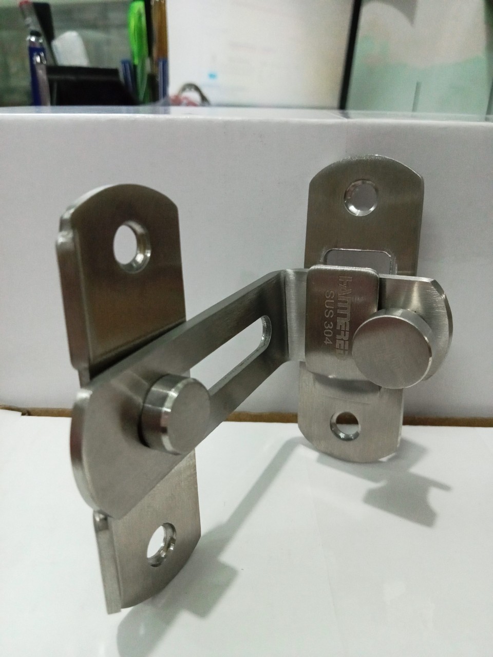 Chốt cửa inox 304 chữ L Góc vuông 90 độ