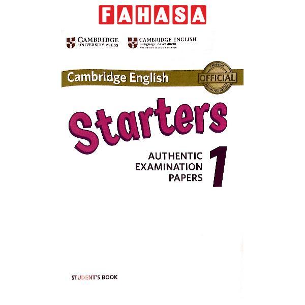 Cambridge English Starters 1 for Revised Exam from 2018 Students Book