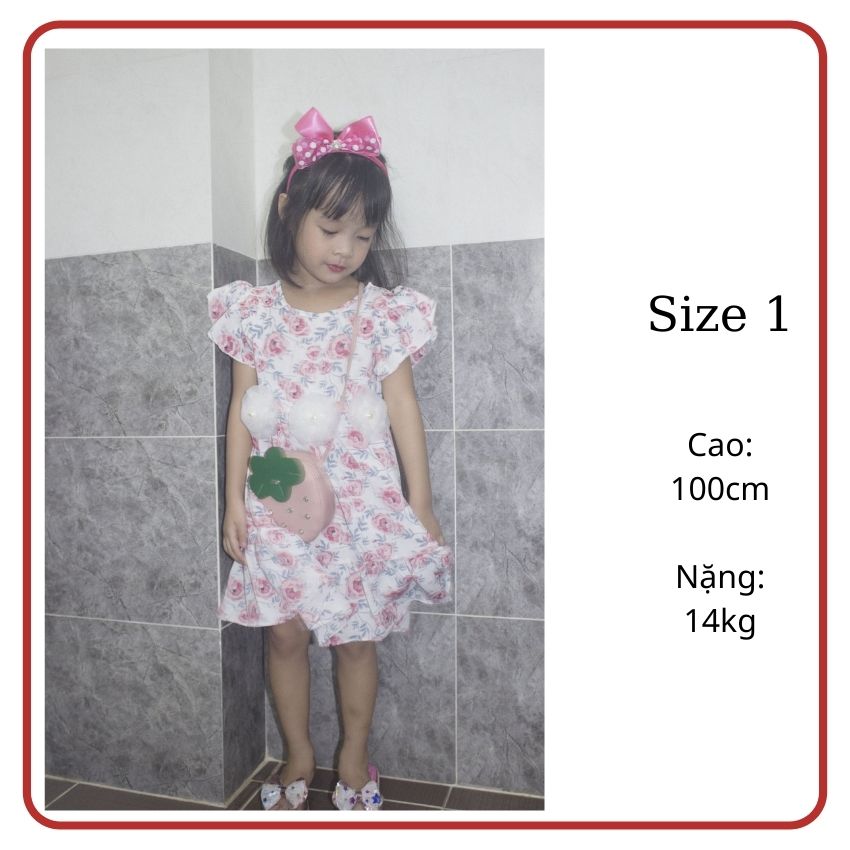 Váy bé gái tiểu thư, kiểu dáng đặc sắc, màu sắc rực rỡ, chất liệu vải voan mềm mịn - Shop TiVung chuyên đầm váy nữ