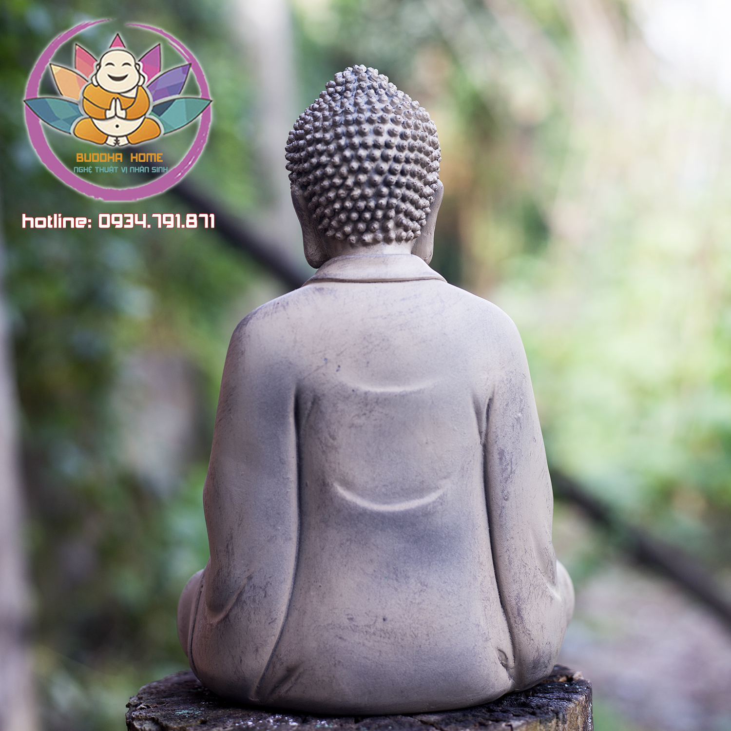 Tượng Phật An Nhiên -Thiền Định -Tự Tại Cao 25cm Màu cổ Trang trí nhà cửa phong thủy