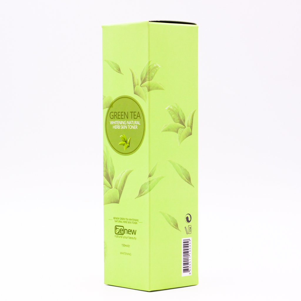 Nước hoa hồng trắng da trà xanh Benew Green Tea Whitening Natural Herb Skin Toner (150ml) – Hàng Chính Hãng