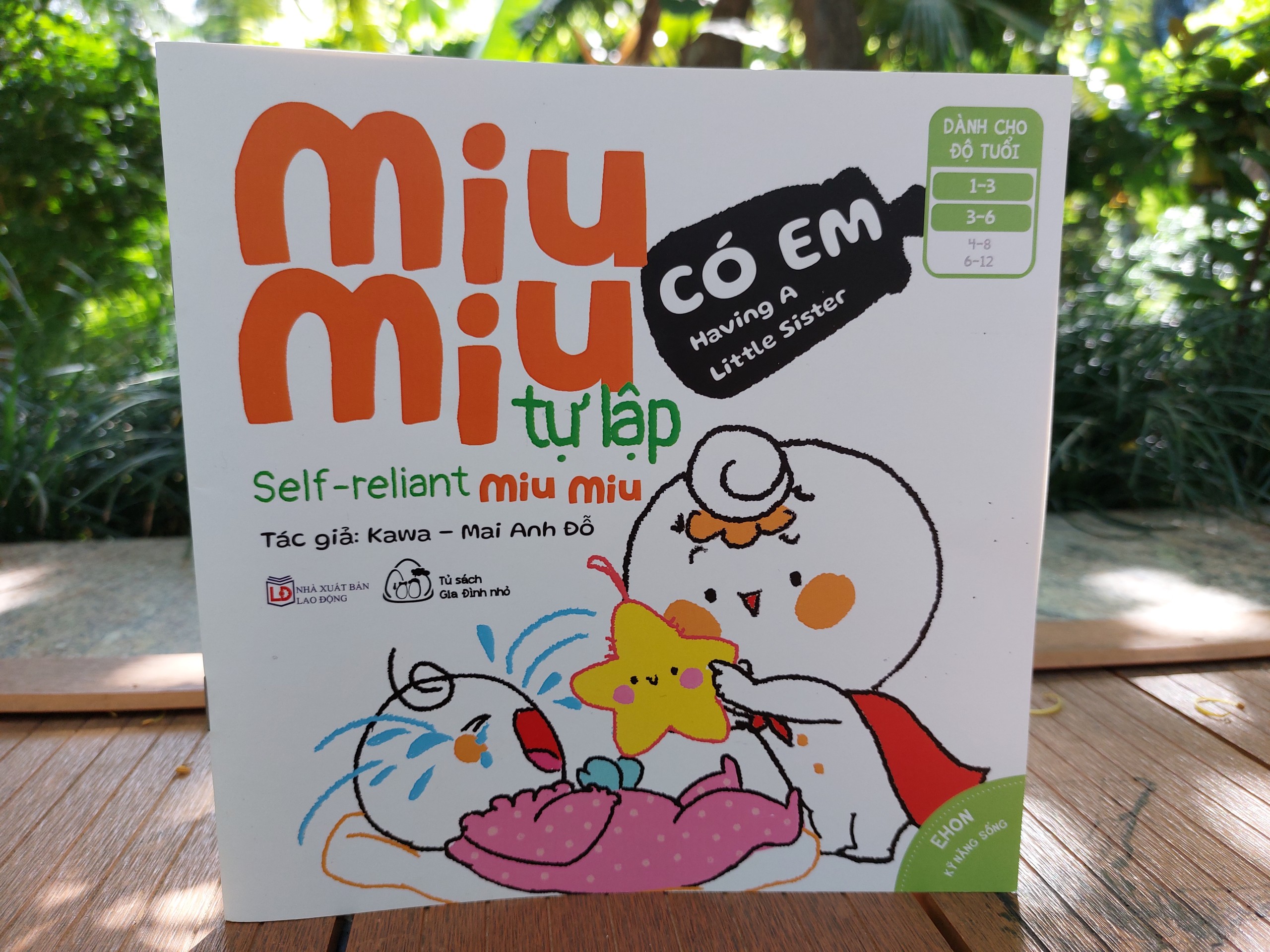 Sách Ehon Kỹ Năng Sống - Bộ 8 Cuốn - Miu Miu Tự Lập Phần 2 Cho Bé Từ 2 Tuổi - Miu Miu Tự Lập Có Em