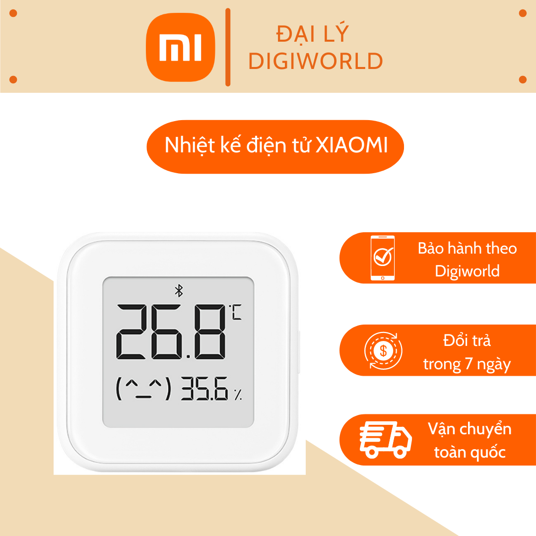 Đồng hồ cảm biến nhiệt độ và độ ẩm Xiaomi - Hàng chính hãng - MI Temperature and Humidity Monitor 2 khả năng đo cực chính xác