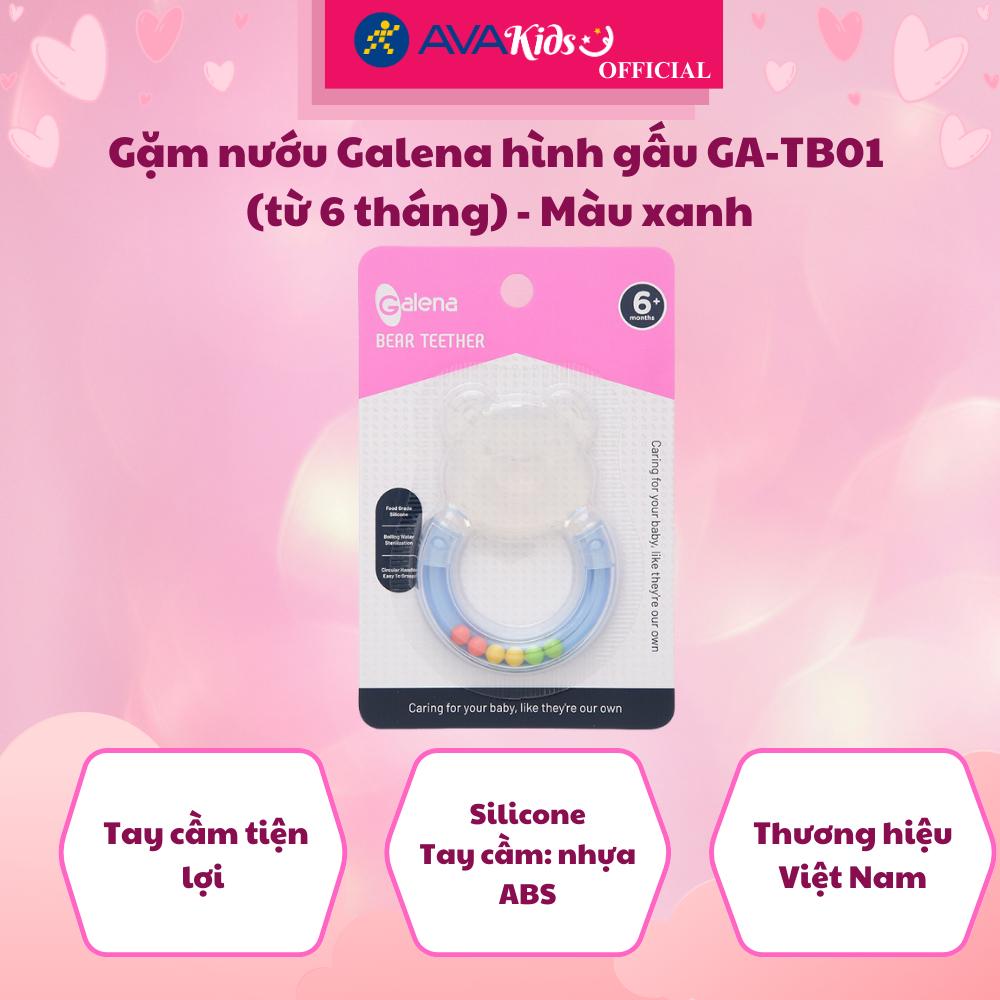 Gặm nướu Galena hình gấu GA-TB01 (từ 6 tháng) - Màu xanh - Hàng Chính Hãng