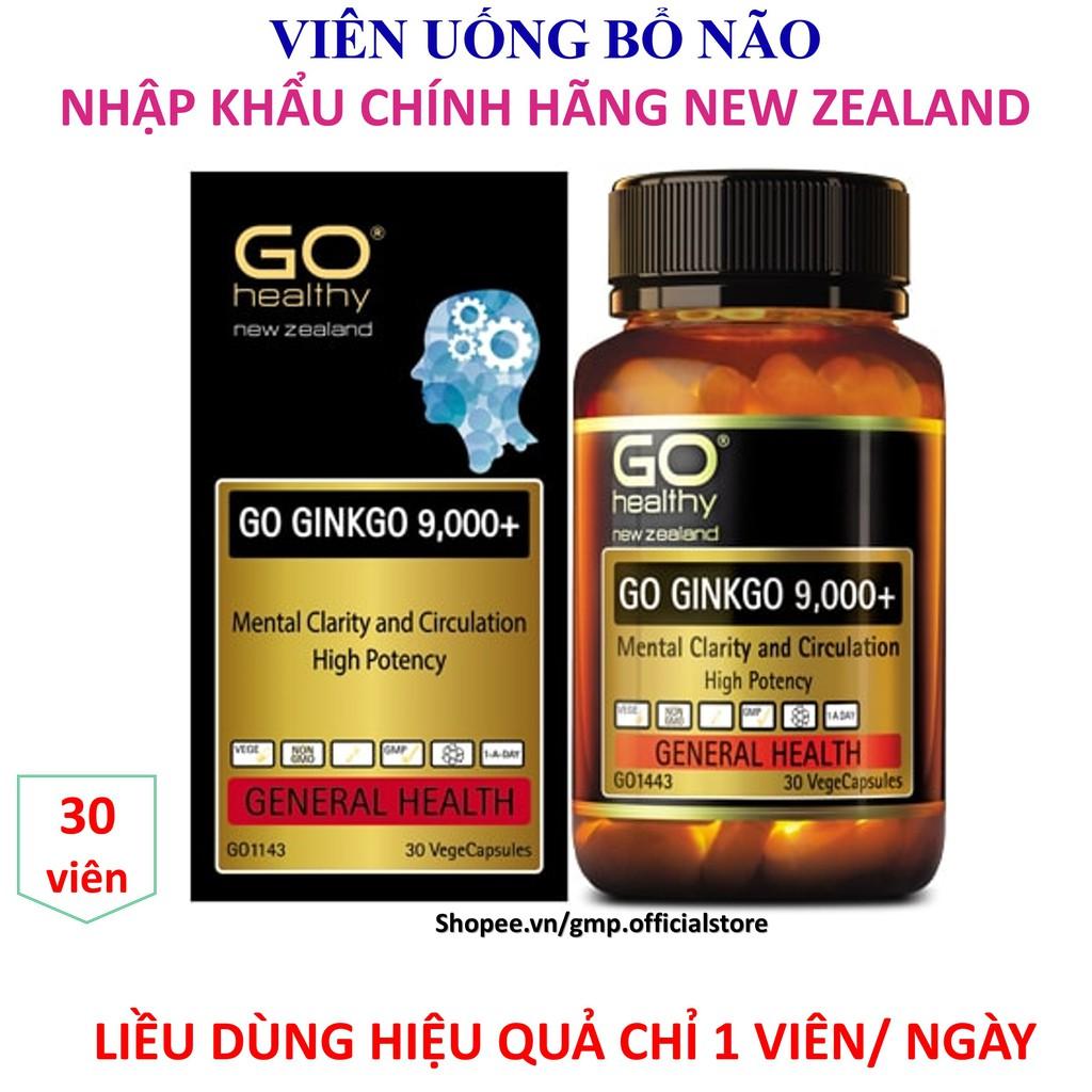 Viên uống bổ não Go Healthy GO Ginkgo 9000+ hoạt huyết dưỡng não tăng cường tuần hoàn cải thiện trí nhớ tăng khả năng tập trung