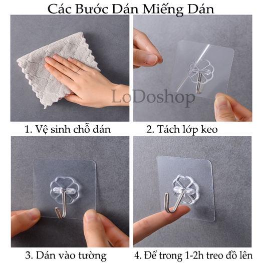 Móc treo đồ dán tường chặt chẽ tiện dụng cho nhà bếp/nhà tắm