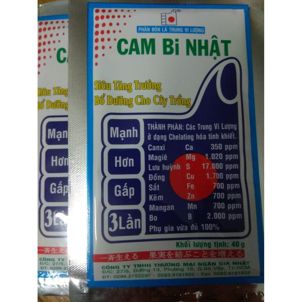 Combo 2 gói phân bón CAM Bi Nhật bổ sung các chất trung vi lượng cho cây trồng - gói 40 gram