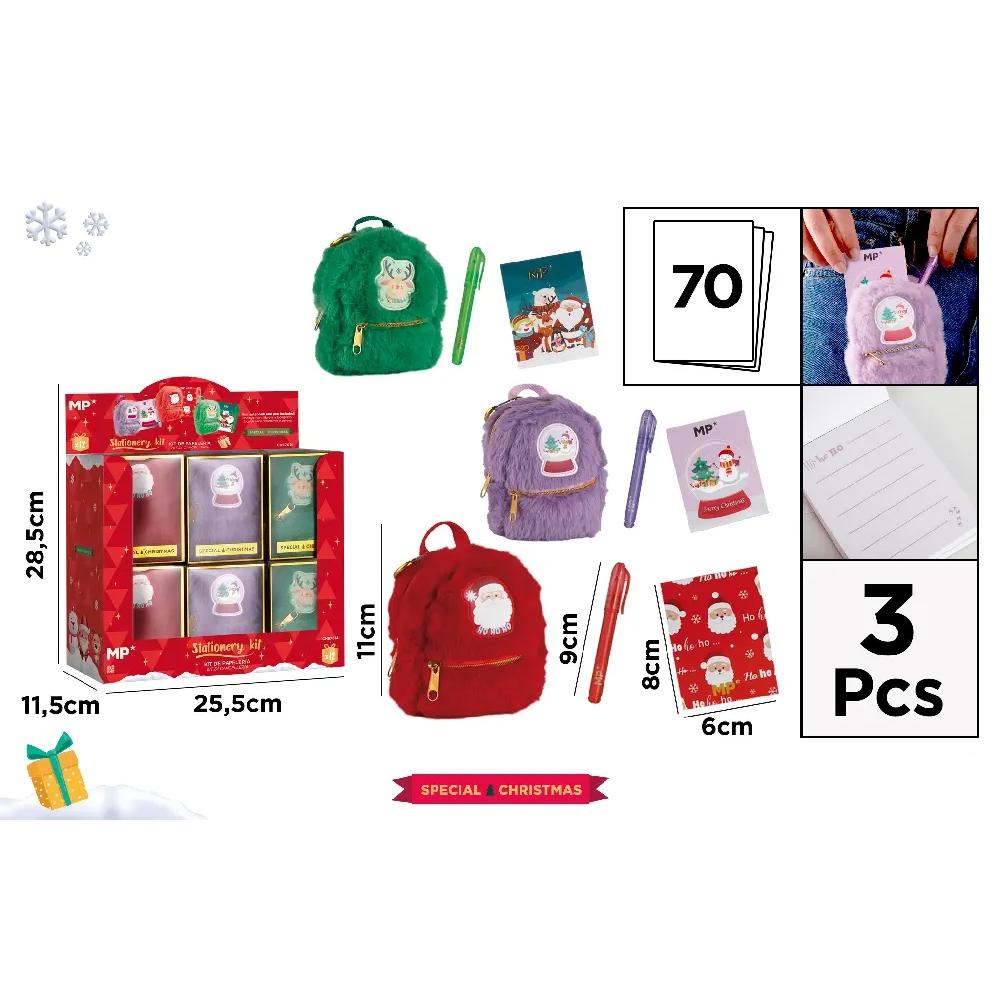 Bóp Viết Mini Giáng Sinh Kèm Sổ Tay Và Bút Bi - MP CH57014 - Màu Đỏ