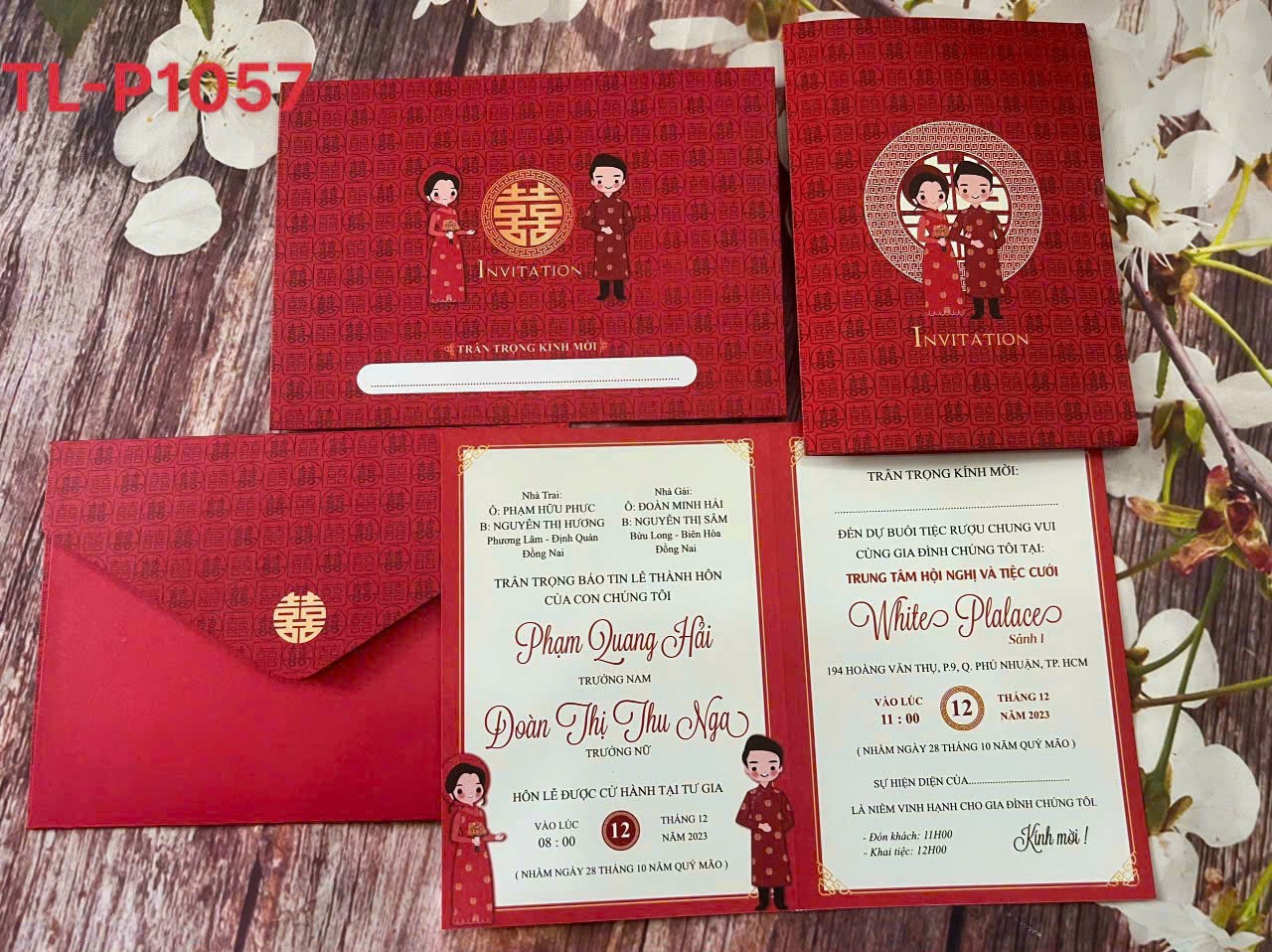 20 thiệp cưới viết tay. Giao ngẫu nhiên