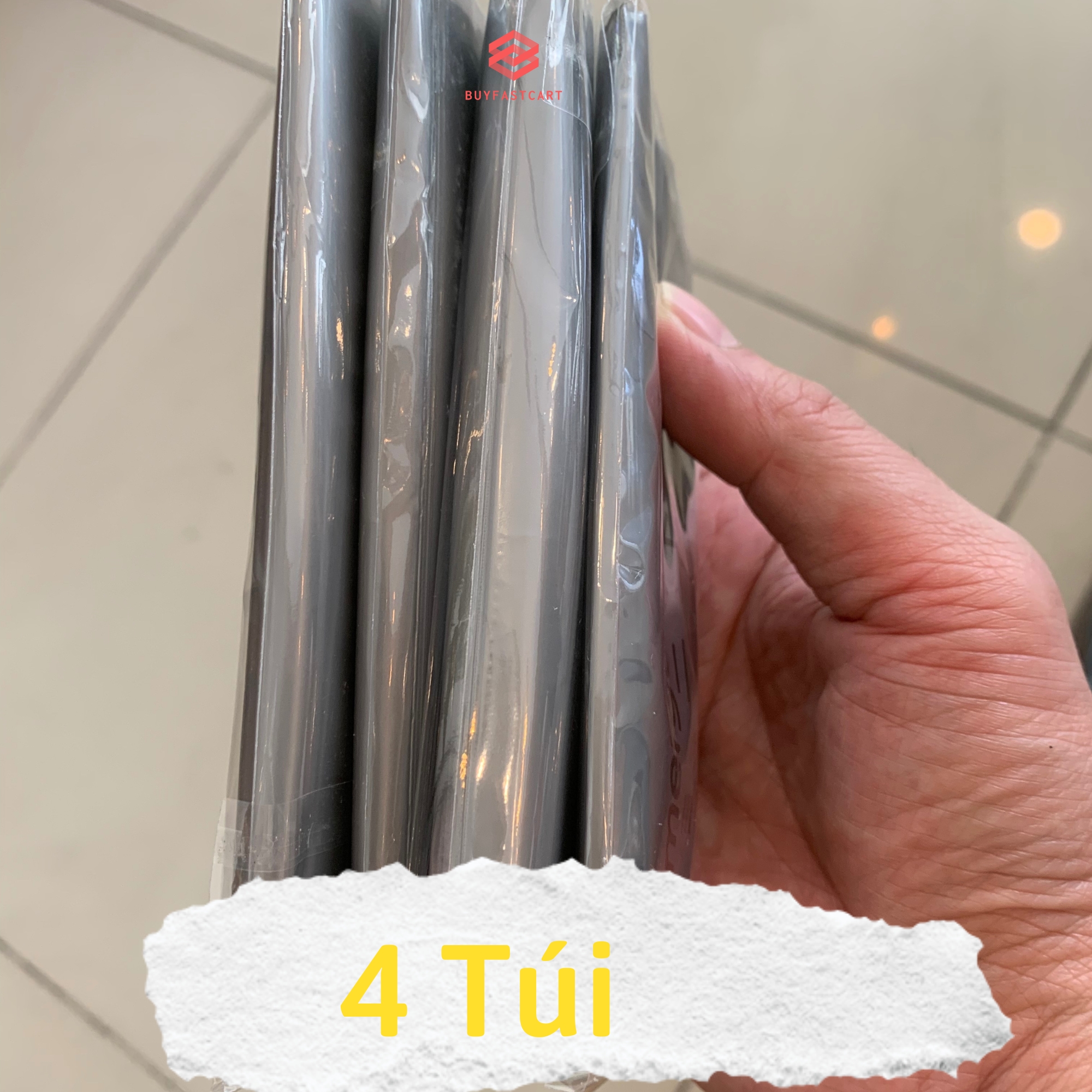 4 Túi đi vệ sinh khẩn cấp trên xe ô tô 700ml Buyfastcart T1 dành cho nam lẫn nữ tiện lợi dùng một lần (màu xám)- Hàng chính hãng