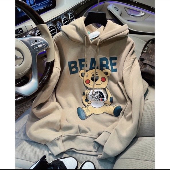 Áo hoodie in gấu siêu đáng yêu