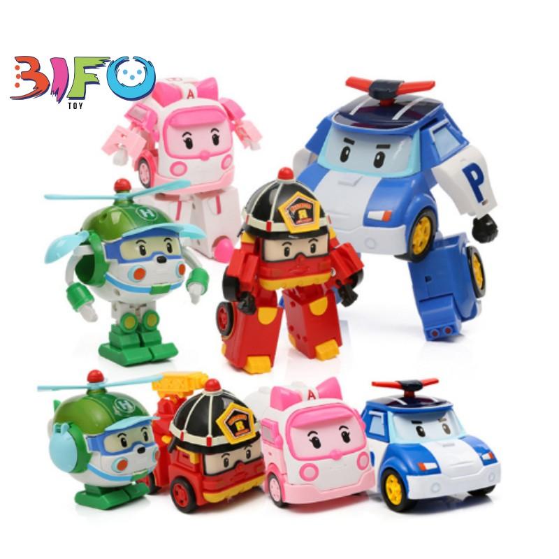 Đồ chơi biến hình biệt đội xe robocar Poli 2 trong 1 (lẻ túi rời)