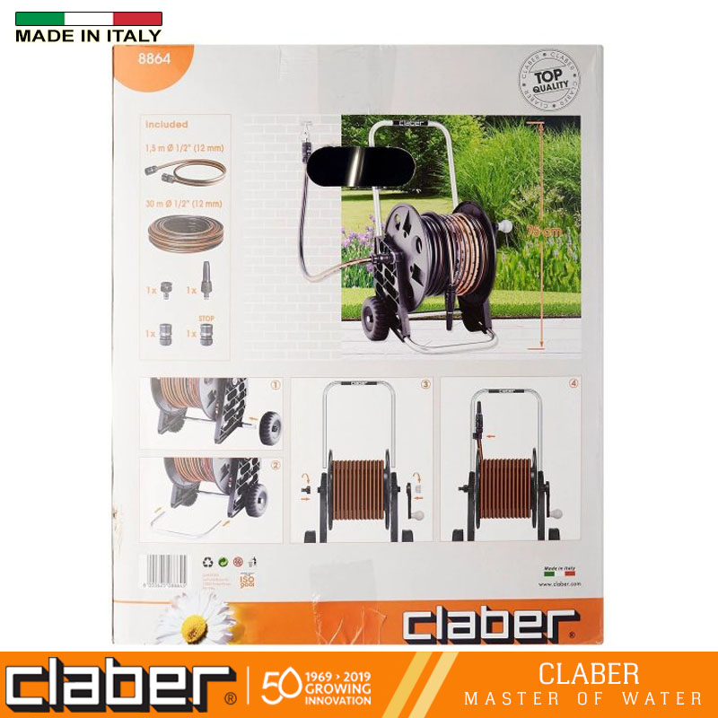 Cuộn vòi tưới cây dạng xe dẩy 30m Kit Pronto Claber 8864