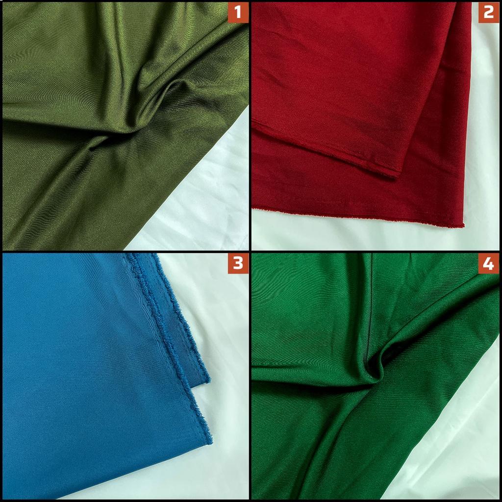 Vải Cotton lạnh may đầm váy, quần tây ống suông và vest blazer, mềm mịn ít giãn vải trơn nhiều màu khổ 1m50 Phượng Thúy