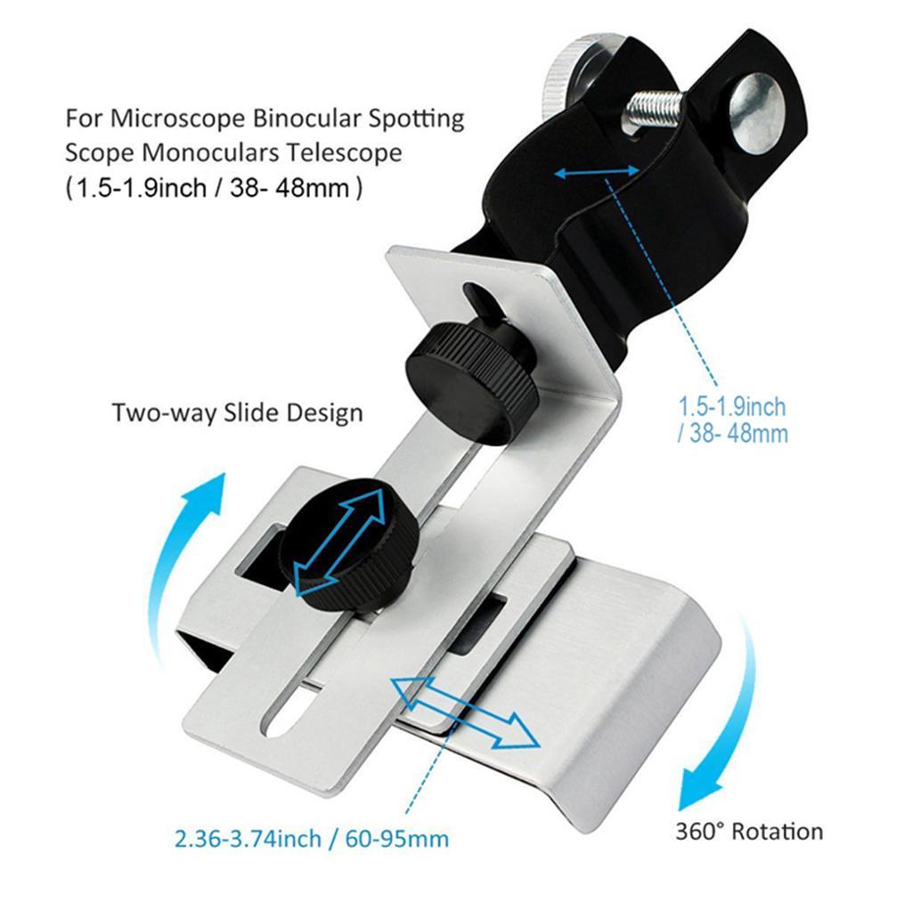 Metal Telescope Cell Phone Adapter Mount Bracket Spotting Scope Accessories