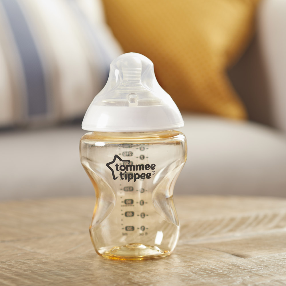 Bình sữa PPSU ty siêu mềm tự nhiên Tommee Tippee Closer to Nature 260ml, núm ty đi kèm 3-6 tháng