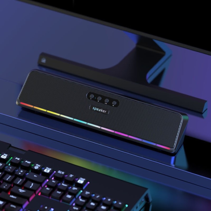 Loa thanh vi tính không dây Bluetooth E3571 led RGB cho máy tính Laptop hàng nhập khẩu