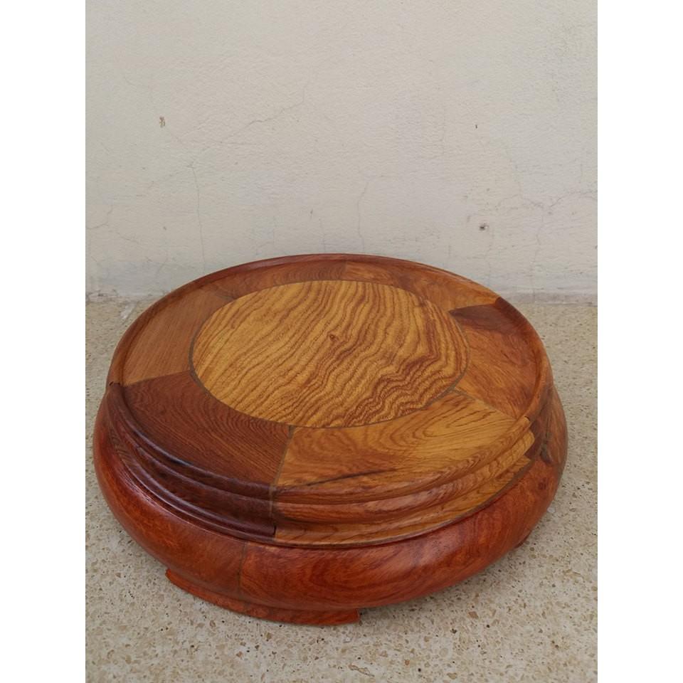 Đồ thờ -đế bát hương gỗ hương cao 6cmx20cmx20cm