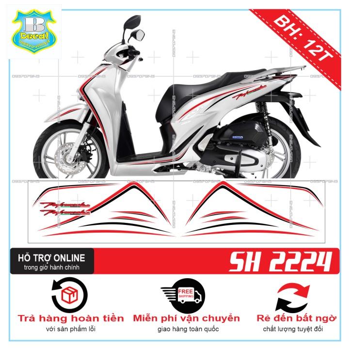 Tem rời dành cho SH 2020 CHỈ ĐỎ ĐEN