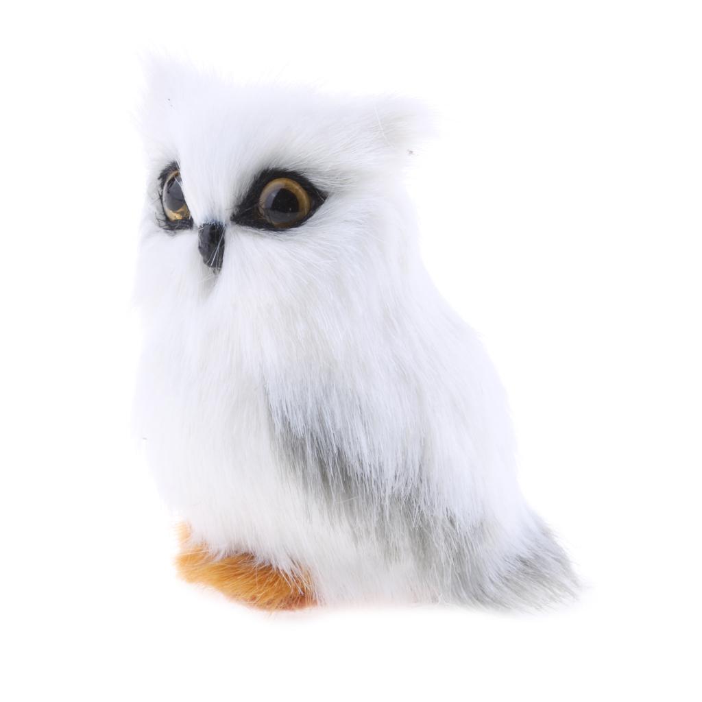 2pcs Cute Realistic Animal Owl Toy Soft Gifts Kids Birthday Simulated Decor