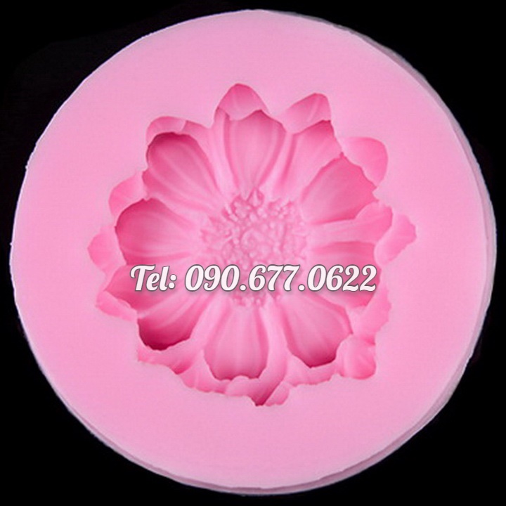Khuôn silicone làm rau câu hoa cúc đơn 2 tầng - Mã số 1214