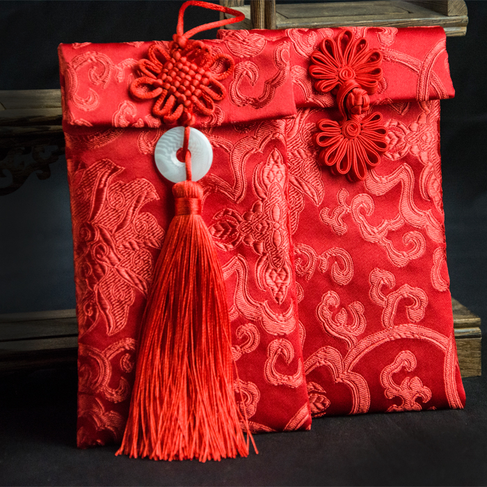 Combo trộn ngẫu nhiên 2 bao lì xì vải gấm cao cấp