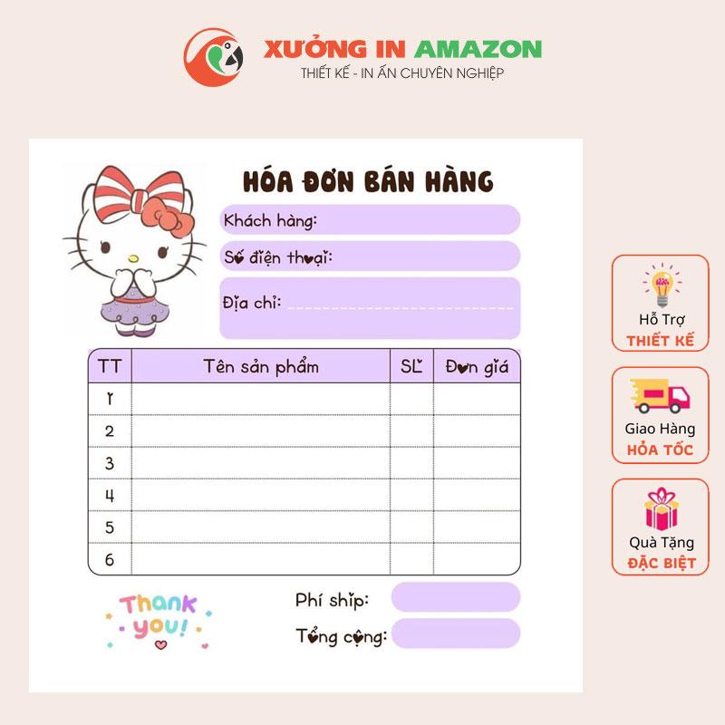 Hoá đơn bán hàng mini 1 liên dễ thương 9x10cm ngẫu nhiên